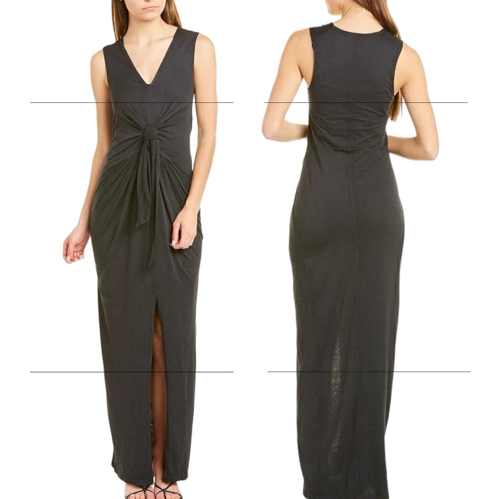 All Saints Elke maxi dress dark gray size medium
